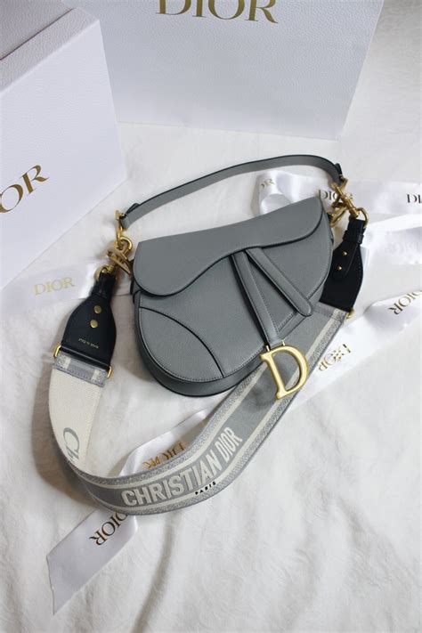 dior grey strap|dior strap for saddle bag.